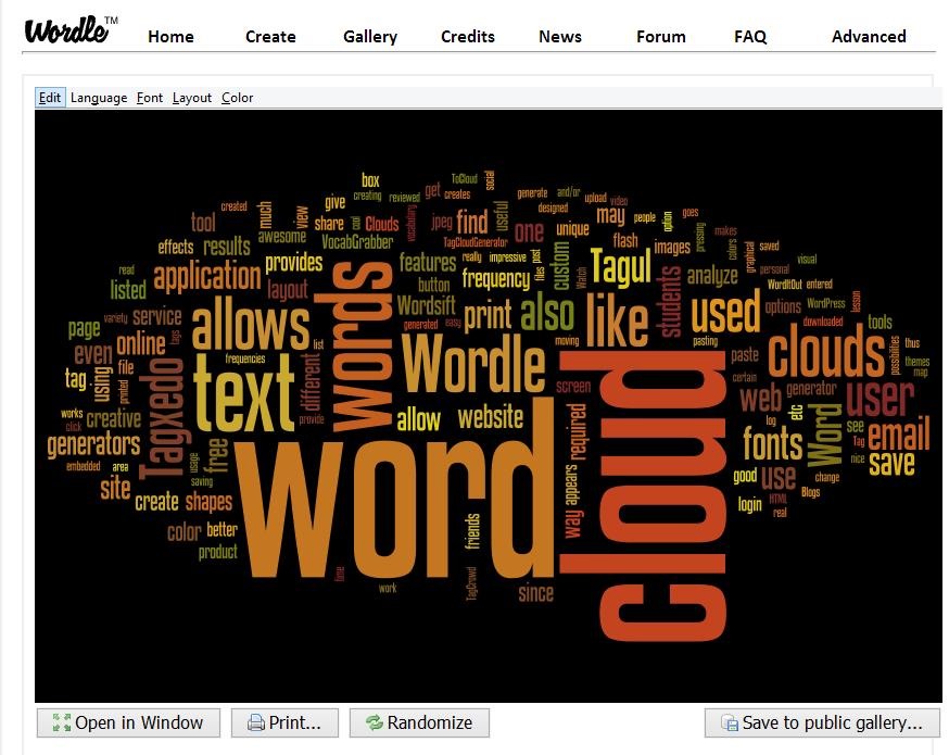 website word cloud generator
