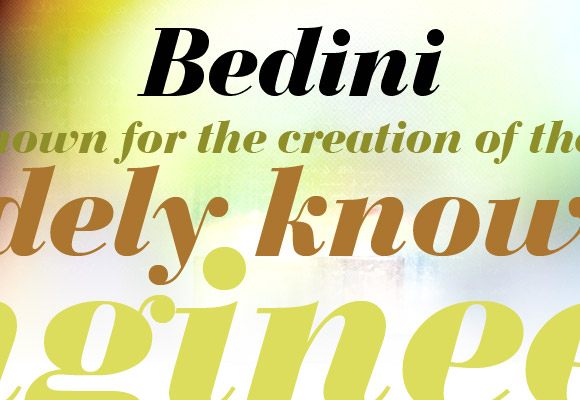 Bedini Bold Italic Free Font