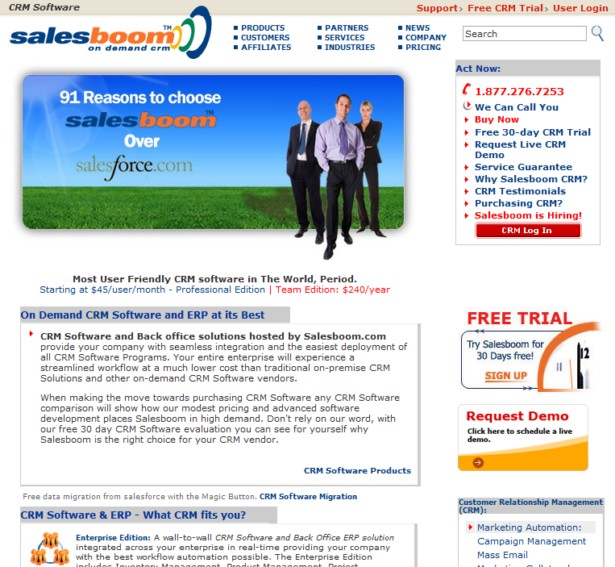 Salesboom - On-demand crm Customer Relationship Management Software