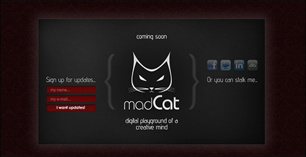 madCat coming soon page