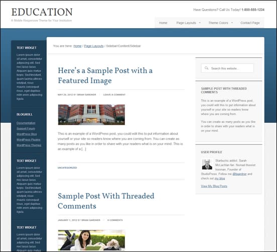 Education CMS WordPress Theme