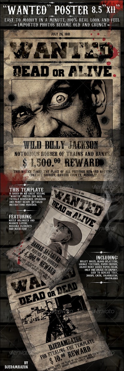 8.5x11 Poster "Wanted"