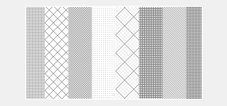 26 repeatable pixel patterns