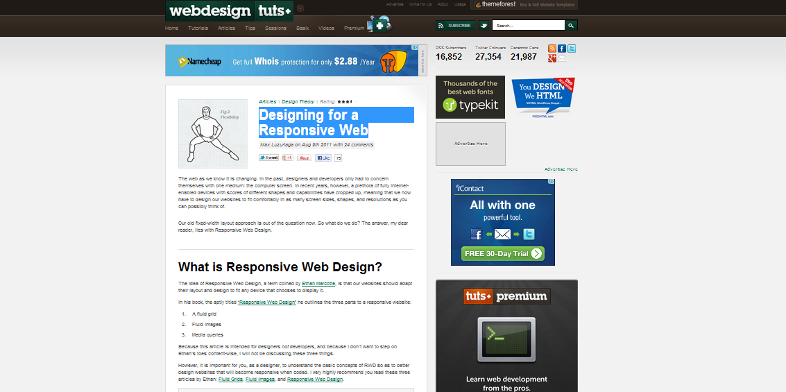 Designing for a Responsive Web