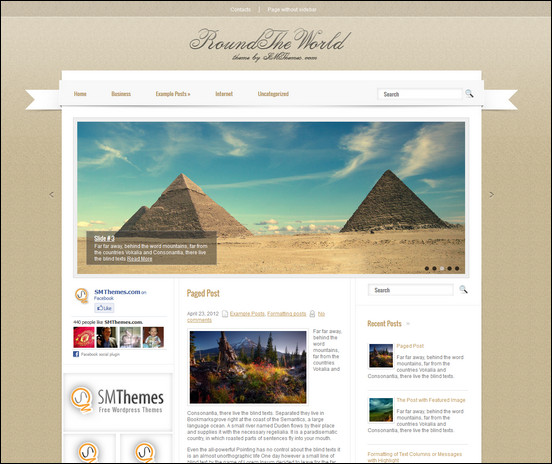 roundtheworld is an elegant WordPress theme perfect for travel websites.