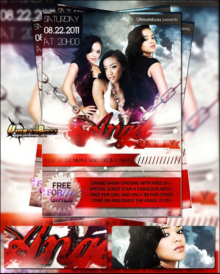 free-psd-angel-party-flyer