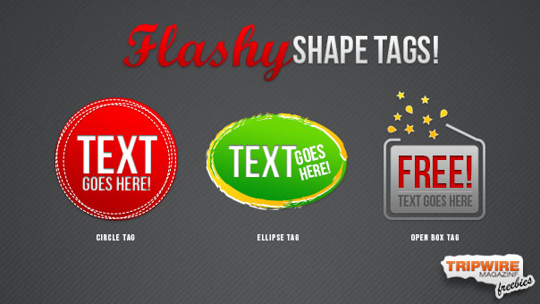 Freebie Friday – Flashy Shape Tags