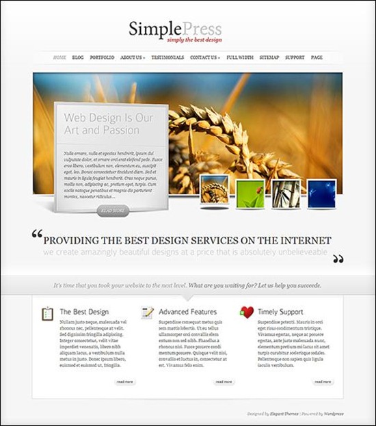 simplepress minimal wordpress theme