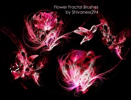 Flower-Fractal-Brushes