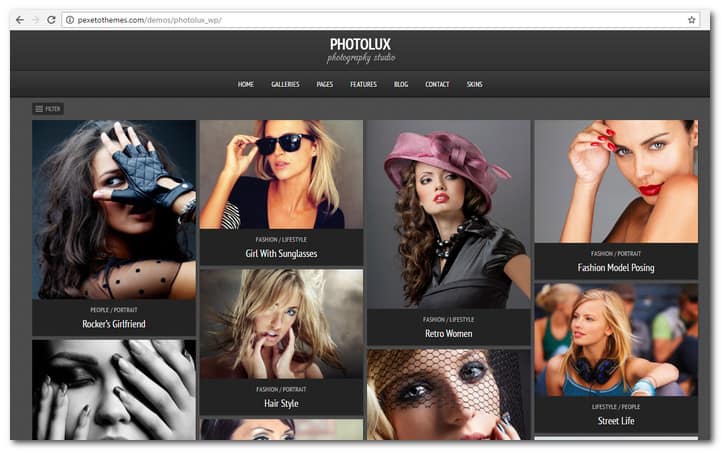 Photolux - Photography Portfolio WordPress Theme