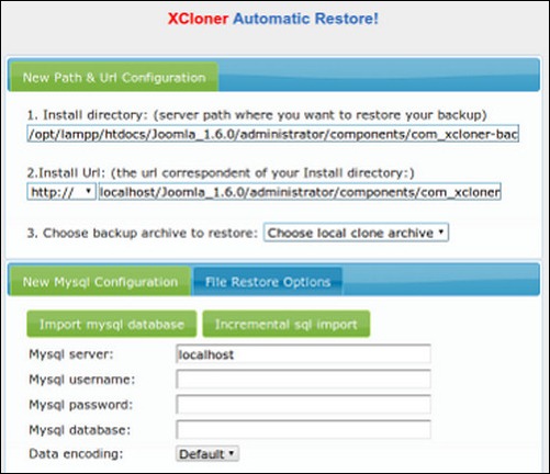 XCloner –Backup and Restore wordpress backup plugin