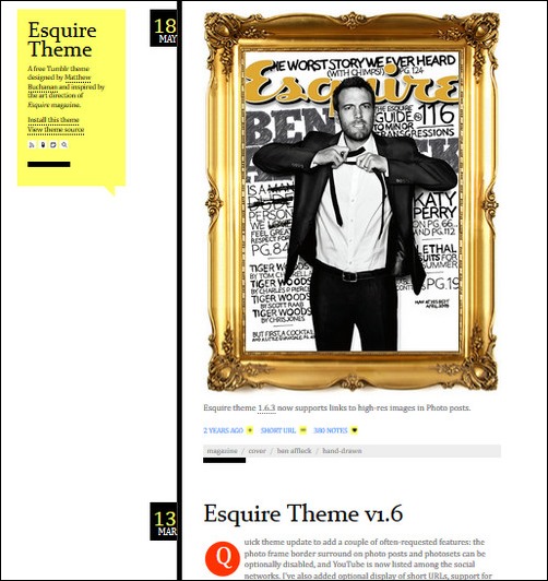 Esquire Creative Tumblr Blog Designs
