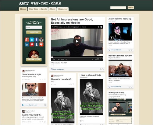 Gary Vaynerchuk Creative Tumblr Blog Designs