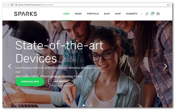 Sparks - A Modern Theme for App Creators, Startups, and Digital Businesses