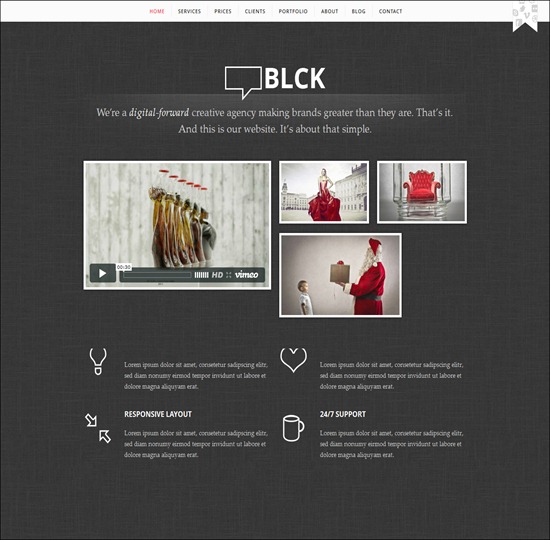 BL CK – Responsive HTML5 One-Page Theme