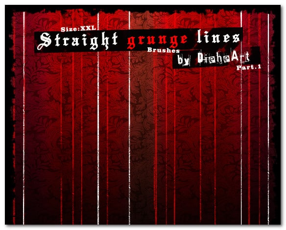 Straight Grunge Lines Brushes