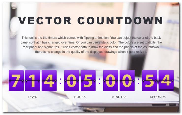 Resizable Multicolor Countdown