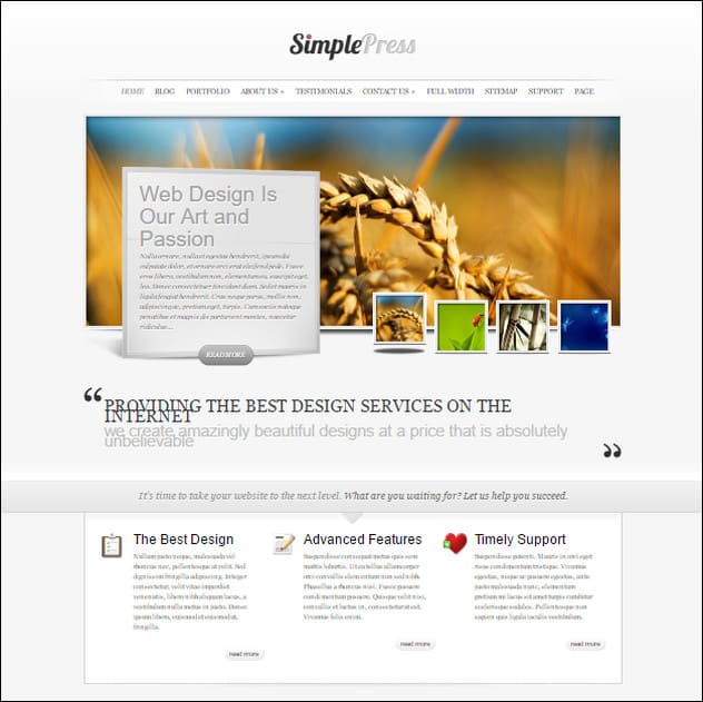 SimplePress Simple WordPress Theme