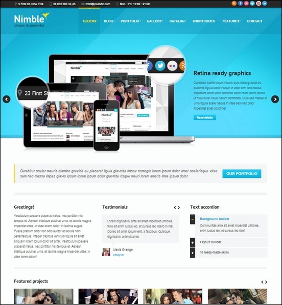 Nimble — Multipurpose Retina Ready WordPress Theme