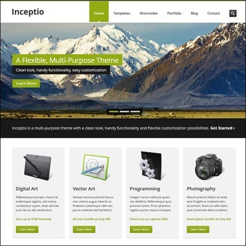 Inceptio business website template
