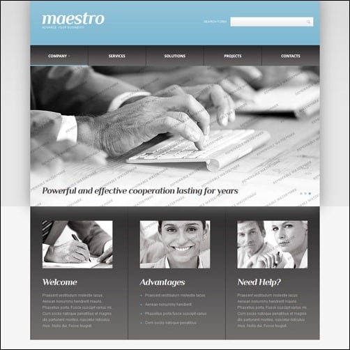 White & Grey Consulting business website template