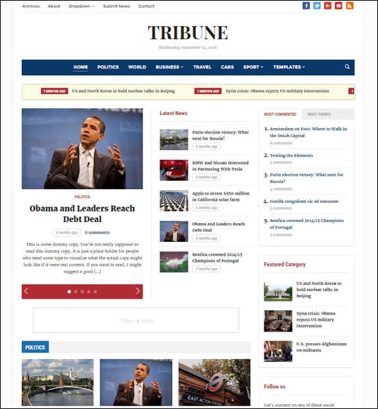 tribune wordpress theme
