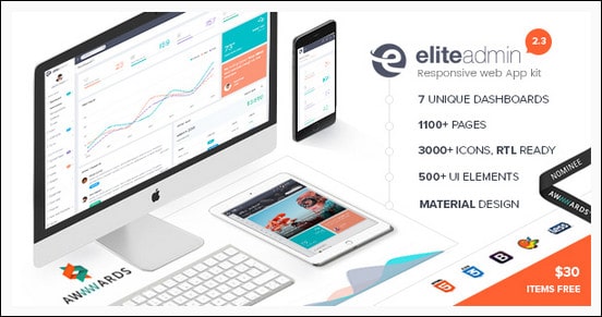 Elite Admin - The Ultimate Dashboard Web App Kit