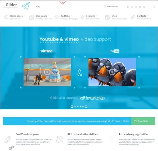 glider is a neat flat and stylish theme for wordpress
