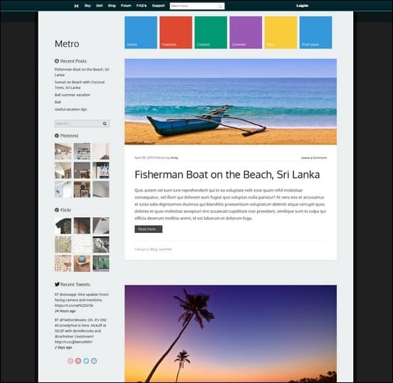 metro is a fully responsive UI inspired theme for wordpress