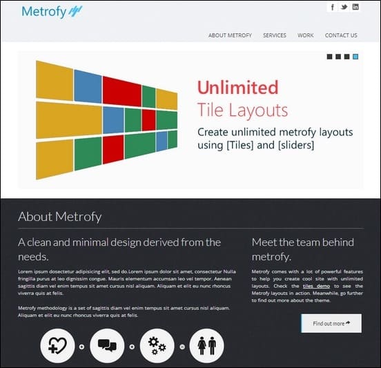 metrofy wp is a clean fully responsive theme for wordpress