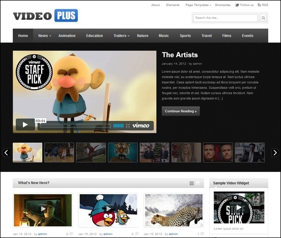Video Plus theme for WordPress is a video magazine theme