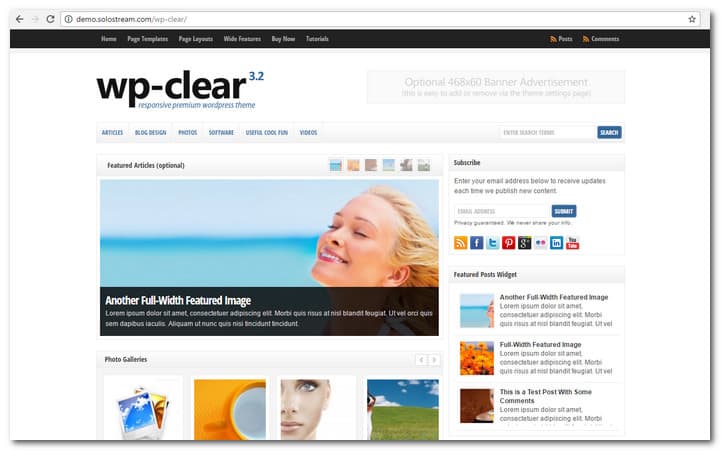 WP-Clear – News Website Template