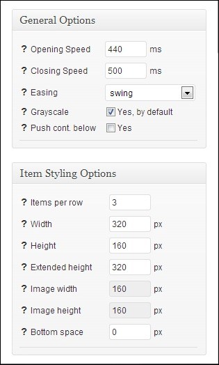 General-and-Item-Styling-Options