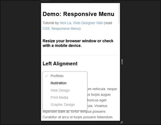 a tutorial on how to buils a responsive menu withour using JS