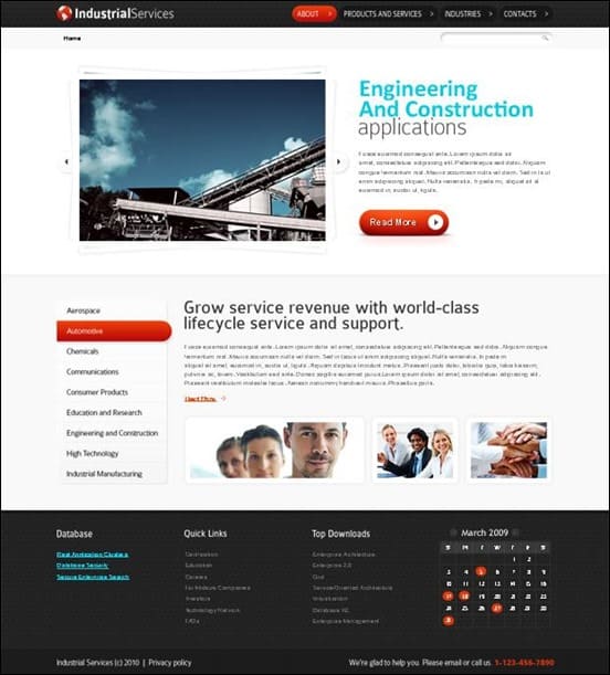 Free HTML5 Website Template for Industrial Business