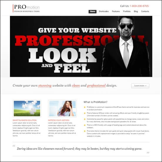 promotion is a clean beautiful theme used to create business websites