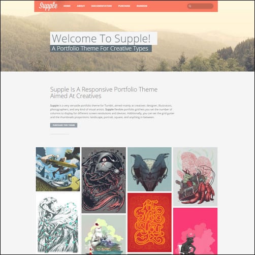 Supple - A Portfolio Theme for Tumblr