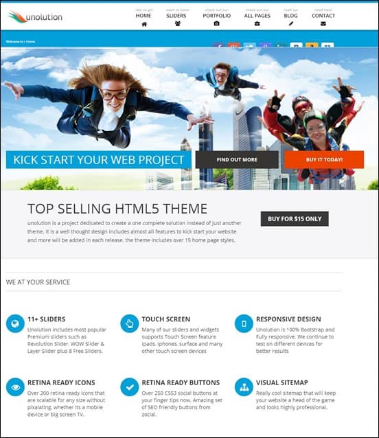 UNOLUTION One Complete Solution - Responsive HTML5