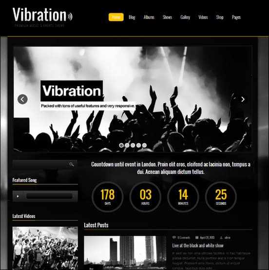 Vibration - Responsive Music & Events Theme