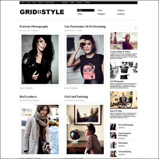 grid style is a clean and elegant free wordpress theme that can be used to create beautiful portfolio website