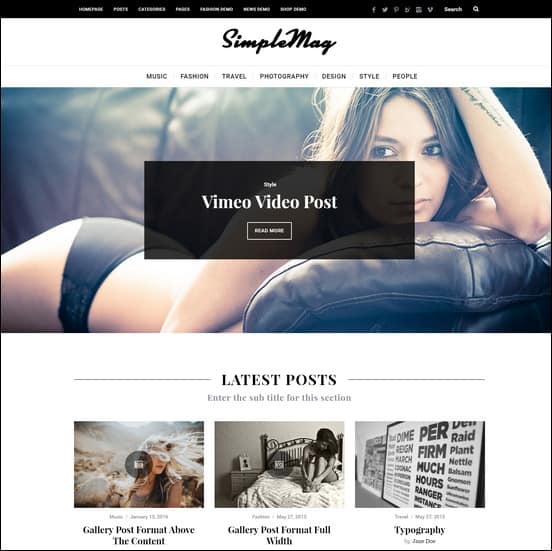 simplemag is a responsive retina ready theme made for photographers, freelancers and more