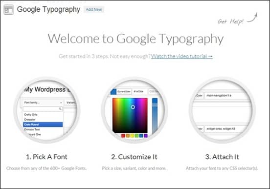 Google-Typography-Settings-Page