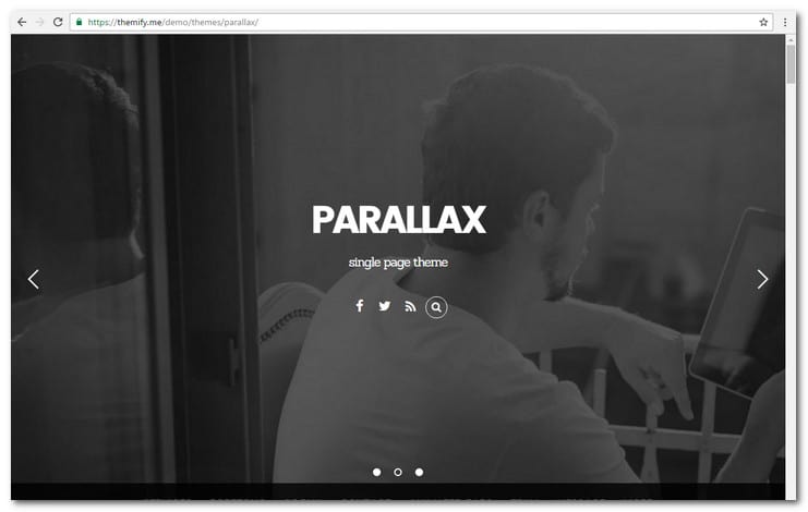 Parallax One Page Portfolio Theme