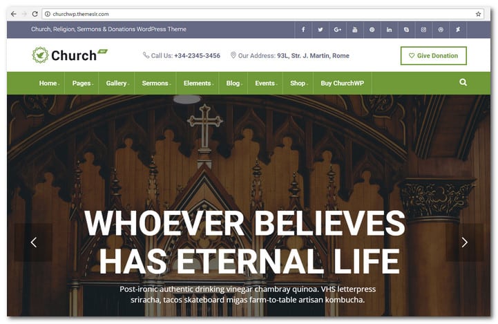 ChurchWP - Church, Religion, Sermons & Donations WordPress Theme