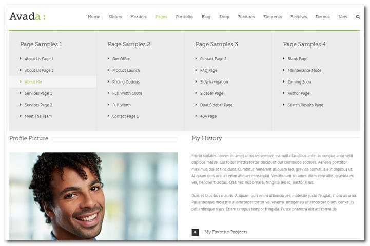 avada page templates