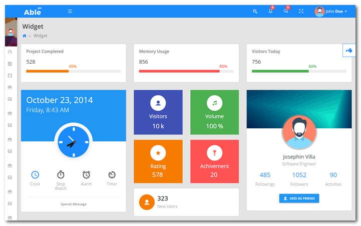 Able pro Responsive Bootstrap Admin Template