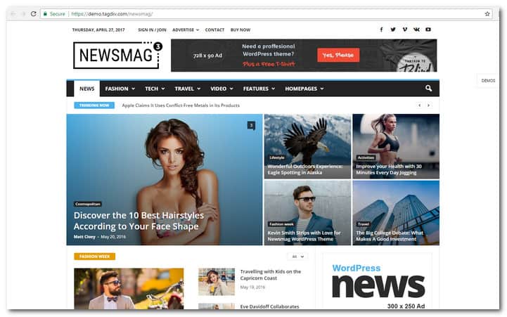 Newsmag News And Magazine WP Theme